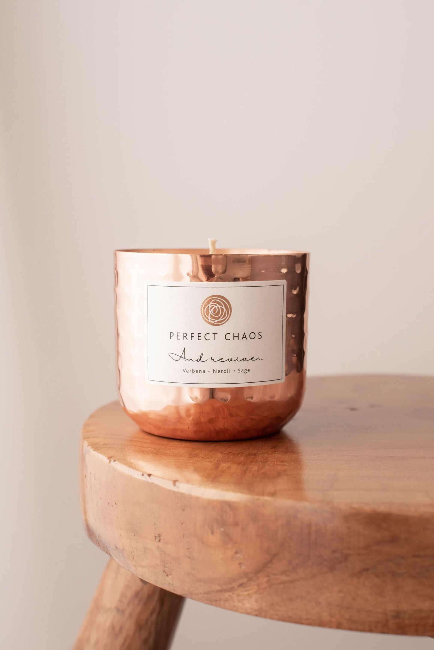 Copper Dimpled Candle - And Revive