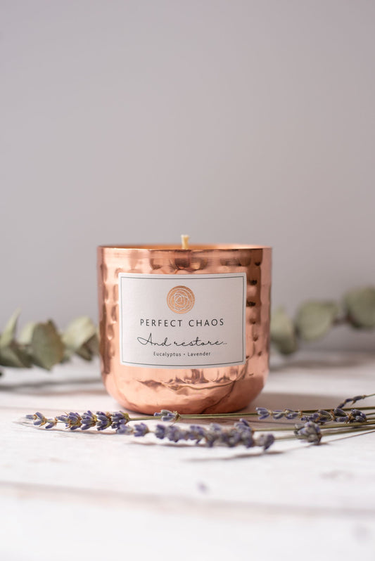 Copper Dimpled Candle - And Restore